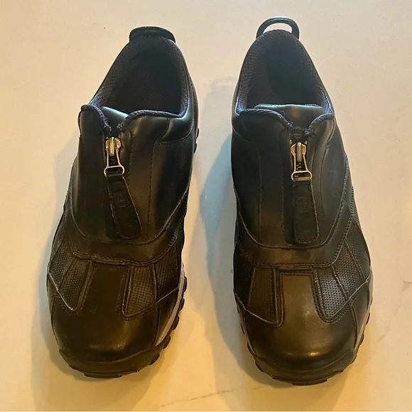 Men’s Vintage Polo Sport Ralph Lauren Black Leather Ankle Duck Boots Size 10 Polo Ralph Lauren Mens Oslo Low Duck Leather Snow Winter  main image 4
